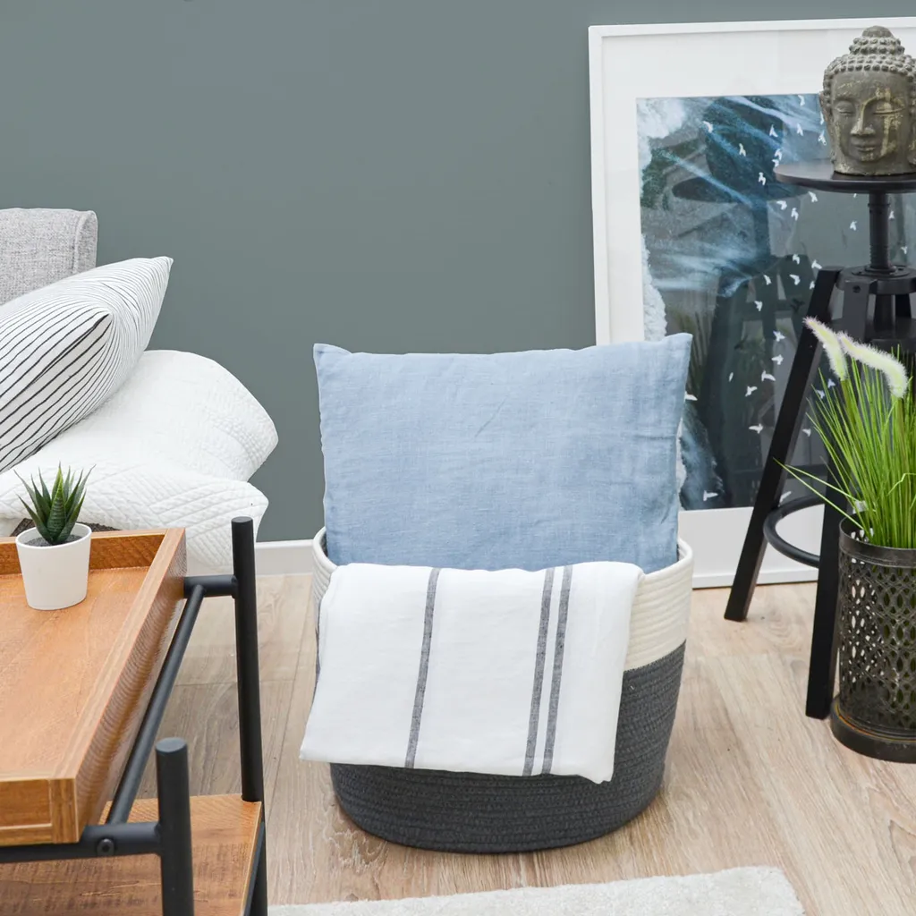 Ø39x30 Baumwoll Seilkorb 35L Aufbewahrungskorb Boho Wäschekorb Kinderzimmer Korb 2 Ø39x30 Baumwoll Seilkorb 35L Aufbewahrungskorb Boho Wäschekorb Kinderzimmer Korb – Bild 2