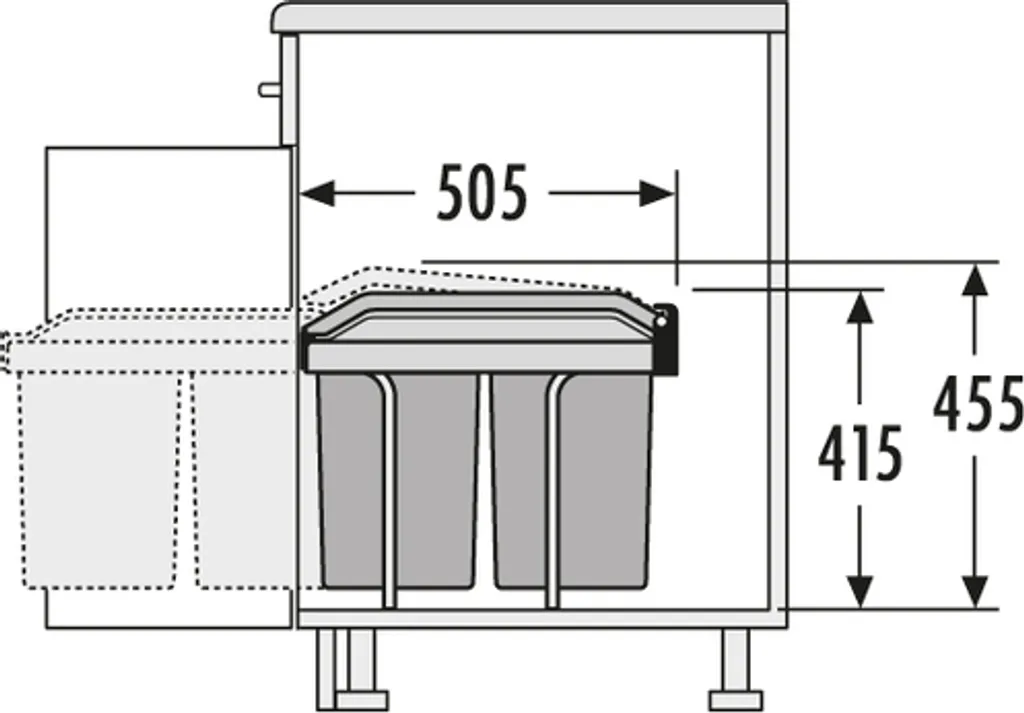 Hailo Abfallsammler Hailo TA Swing 30.2/30 A 30 L Ab 30cm Schrankbreite 2 Hailo Abfallsammler Hailo TA Swing 30.2/30 A 30 L Ab 30cm Schrankbreite – Bild 2