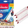 Vileda UltraMax Flachbesen Nachfüllpackung, Mikrofaser, Weiß Und Rot, Standardgröße