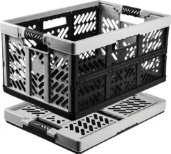 5-er Set - KLAPPBOX - Silber-Anthrazit - Faltbox Lagerbox Einkaufsbox 45 Liter 4 Griffe Aufbewahrungsbox Kunststoff Soft-Touch Softgriff Faltbox Set Klappbox Set NEU -Leifheit || Vileda || Wenko Verkaufsgeschäft 70554a5646e512088b37170044ab3e83