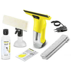 Kärcher WV 6 Plus Fenstersauger Mit Schnellladegerät Inkl. 1x Glasreiniger RM500 & Wischbezug Outdoor 2.633-131.0