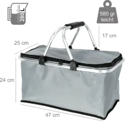 Einkaufskorb,grau, Faltbar, Max. Zuladung 12 Kg -Leifheit || Vileda || Wenko Verkaufsgeschäft 71c86cce5582f0d60f5b2a63707d647d