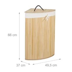 Relaxdays 1 X Eckwäschekorb Faltbar In Natur -Leifheit || Vileda || Wenko Verkaufsgeschäft 72227d80a85fe279012baf1fb9c97c32