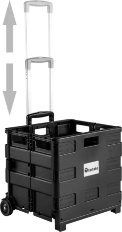 Tectake Einkaufstrolley Klappbar - Schwarz