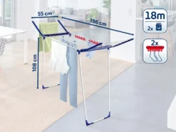 Leifheit Standtrockner Pegasus 180 Solid Maxx Blau -Leifheit || Vileda || Wenko Verkaufsgeschäft 73a33dce82de3c6072fe1d926efb565f