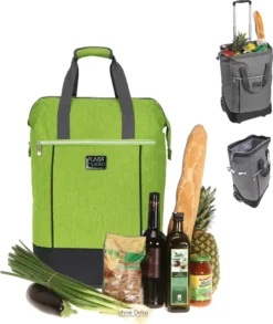 Punta Big Wheel Einkaufsroller Shopper Einkaufswagen Shopping Trolley Einkaufstrolley Trolly Große Räder 10303-0700 Two Tone Grün + Thermo Tasche -Leifheit || Vileda || Wenko Verkaufsgeschäft 7610011e41347492638438e5fda28c0c