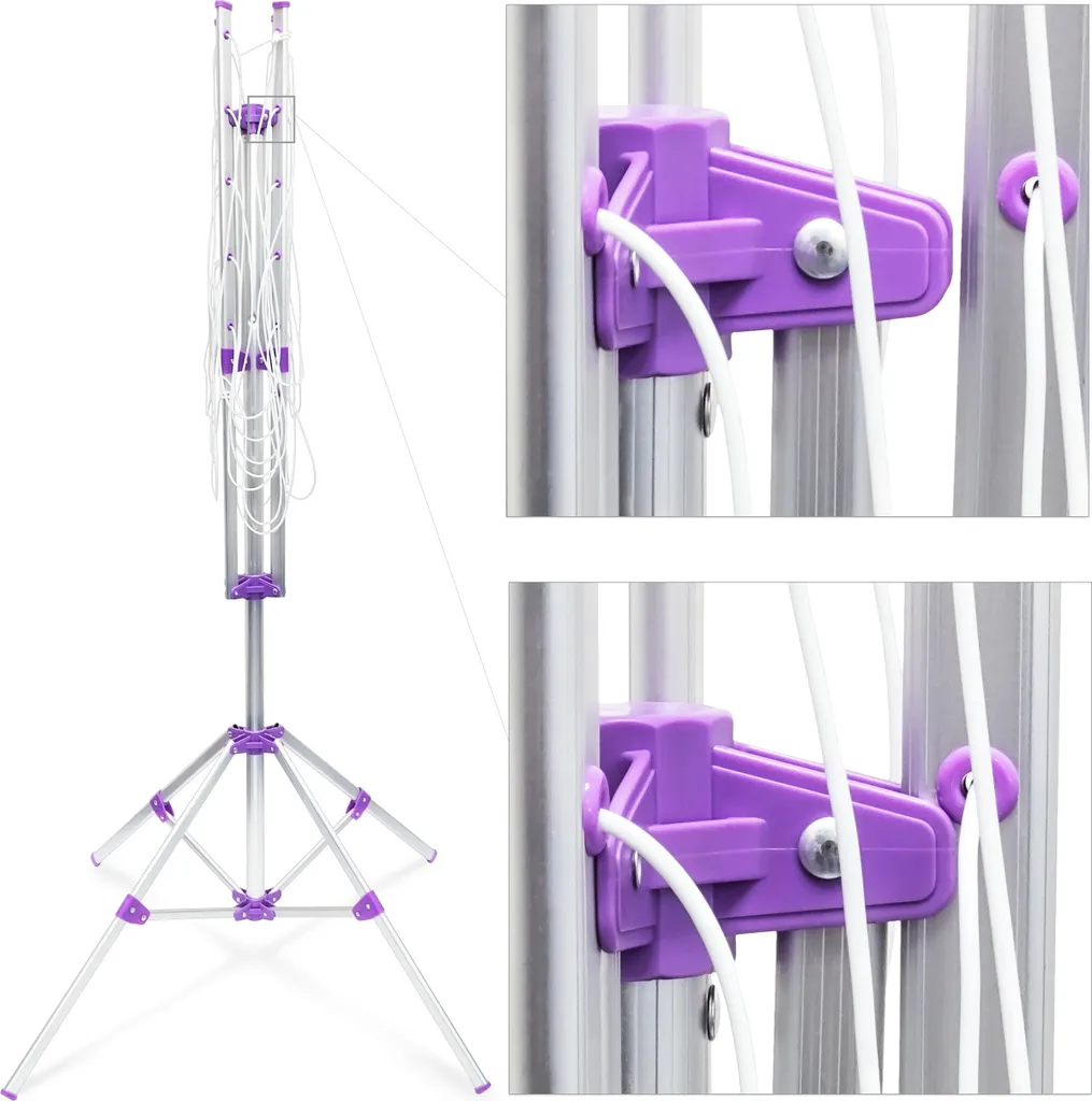 Relaxdays Wäschespinne 19 M Leine Mit Standfuß 6 Relaxdays Wäschespinne 19 M Leine Mit Standfuß – Bild 6