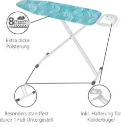 WENKO Bügelbrett Advance, Dampfbügelgeeignet, Höhenverstellbar 73-95 Cm, 120 X 42 Cm Bügelfläche, Bügeltisch Mit 8 Mm Polsterung | Inkl. 2er Set Reinigungsschwämme Gratis 13 WENKO Bügelbrett Advance, Dampfbügelgeeignet, Höhenverstellbar 73-95 Cm, 120 X 42 Cm Bügelfläche, Bügeltisch Mit 8 Mm Polsterung | Inkl. 2er Set Reinigungsschwämme Gratis -Leifheit || Vileda || Wenko Verkaufsgeschäft 767376b76474b41e511b696dfc67ba83