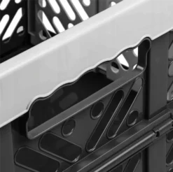 5-er Set - KLAPPBOX - Silber-Anthrazit - Faltbox Lagerbox Einkaufsbox 45 Liter 4 Griffe Aufbewahrungsbox Kunststoff Soft-Touch Softgriff Faltbox Set Klappbox Set NEU -Leifheit || Vileda || Wenko Verkaufsgeschäft 7882c96b204152f89a823216d2052723