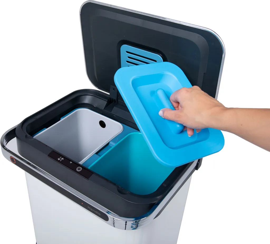 SVITA Sensor-Mülleimer 60L Aktivkohle- Und Selbstreinigungs-Funktion Weiß 7 SVITA Sensor-Mülleimer 60L Aktivkohle- Und Selbstreinigungs-Funktion Weiß – Bild 7