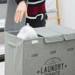 3 Fächer Wäschekorb Mit Deckel - 84L Wäschesammler Faltbar - 60x30x50 Wäschebox 13 3 Fächer Wäschekorb Mit Deckel - 84L Wäschesammler Faltbar - 60x30x50 Wäschebox -Leifheit || Vileda || Wenko Verkaufsgeschäft 79978f8e4db9bffa99305ef4c76d6190