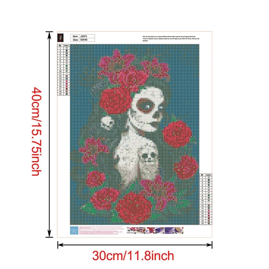 5D DIY Diamond Painting Full Diamant Kreuzstich Stickerei Malerei Schönheit Skelett Bilder Deko 30x40cm 3 5D DIY Diamond Painting Full Diamant Kreuzstich Stickerei Malerei Schönheit Skelett Bilder Deko 30x40cm – Bild 3