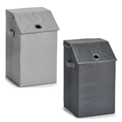 Zeller Wäschesammler, Polyester, Anthrazit, Farbe:hellgrau