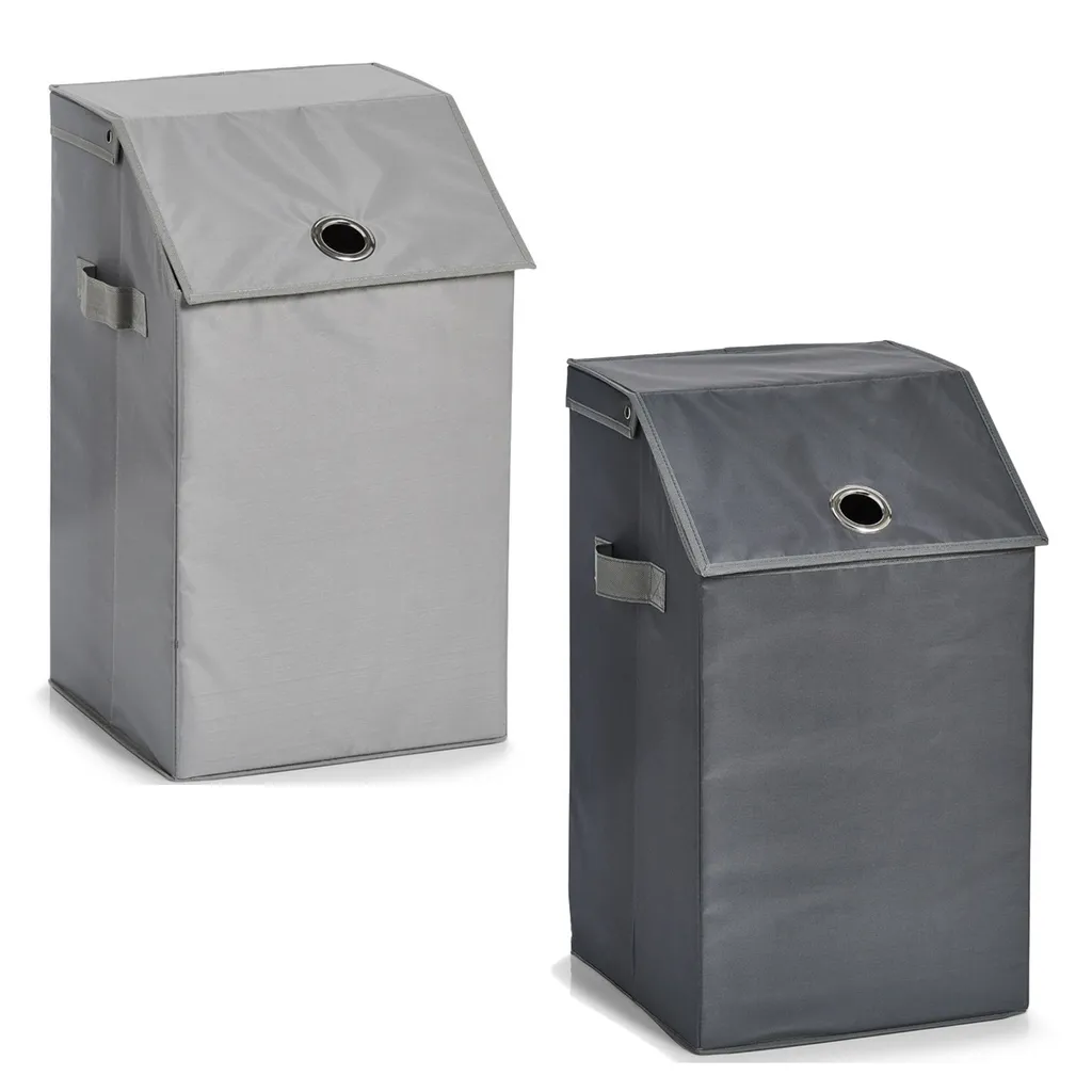 Zeller Wäschesammler, Polyester, Anthrazit, Farbe:hellgrau 1 Zeller Wäschesammler, Polyester, Anthrazit, Farbe:hellgrau