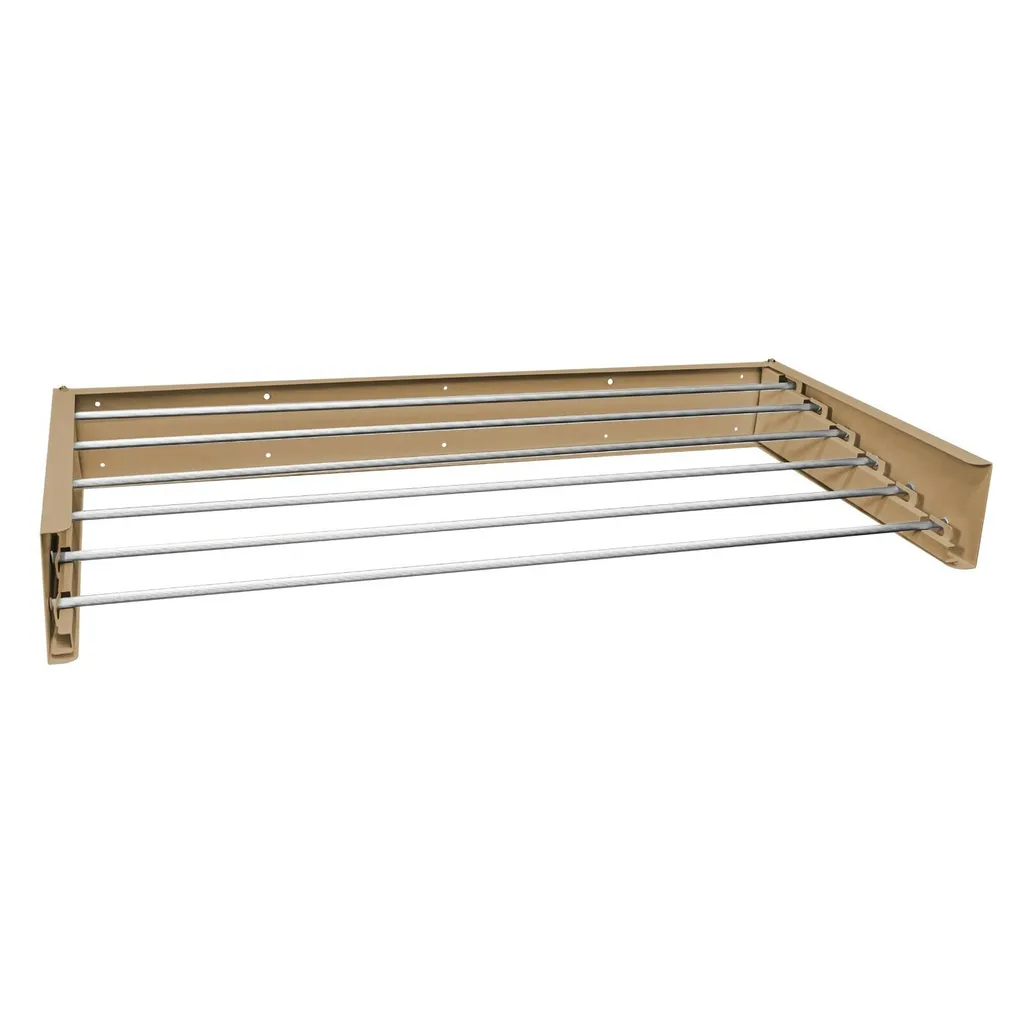 Wandwäschetrockner Aus Metall, BHT 100x13x3 Cm, Offene Tiefe 50 Cm, 4 Kg Cappuccino 1 Wandwäschetrockner Aus Metall, BHT 100x13x3 Cm, Offene Tiefe 50 Cm, 4 Kg Cappuccino