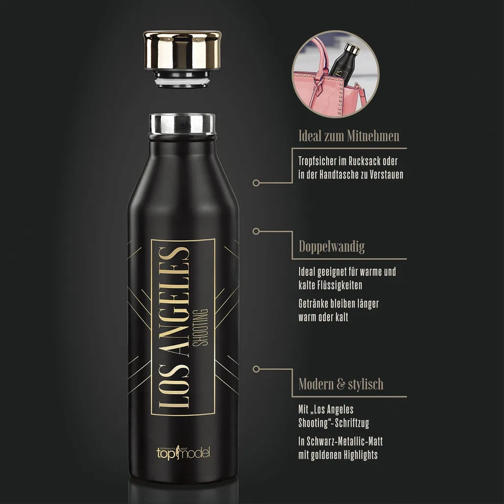 GNTM Germanys Next Topmodel Trinkflasche Wasserflasche Edelstahl Sport 600ml 5 GNTM Germanys Next Topmodel Trinkflasche Wasserflasche Edelstahl Sport 600ml – Bild 5