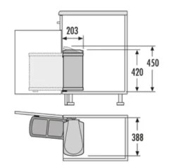 Hailo Mülleimer Küche, Einbau Ab 45 Cm Schrank, 2-fach Mülltrennung -Leifheit || Vileda || Wenko Verkaufsgeschäft 7d95aeea22c91a9d0ff57cf5a162f519