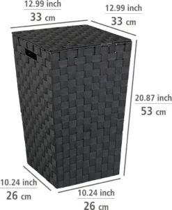 Wenko Wäschetruhe Adria Square Schwarz -Leifheit || Vileda || Wenko Verkaufsgeschäft 7ddcb51c09e8d7f4131d423aaa0fada8