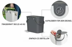 ROTHO Recycling Müllsystem 25 L ALBULA, Farbe:Anthrazit -Leifheit || Vileda || Wenko Verkaufsgeschäft 7ea164e9c476bcff467762f07cd23905