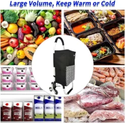 LBLA Einkaufstrolley 48L Klappbar Mit Treppensteiger/Treppenklettern, Mehrzweckwagen Multifunktional, Einkaufswagen Mit Edelstahlrahmen, Wasserdichte Segeltuchtasche Mit Kühlfach -Leifheit || Vileda || Wenko Verkaufsgeschäft 7ed20d70e47a44d0af2e428764431989