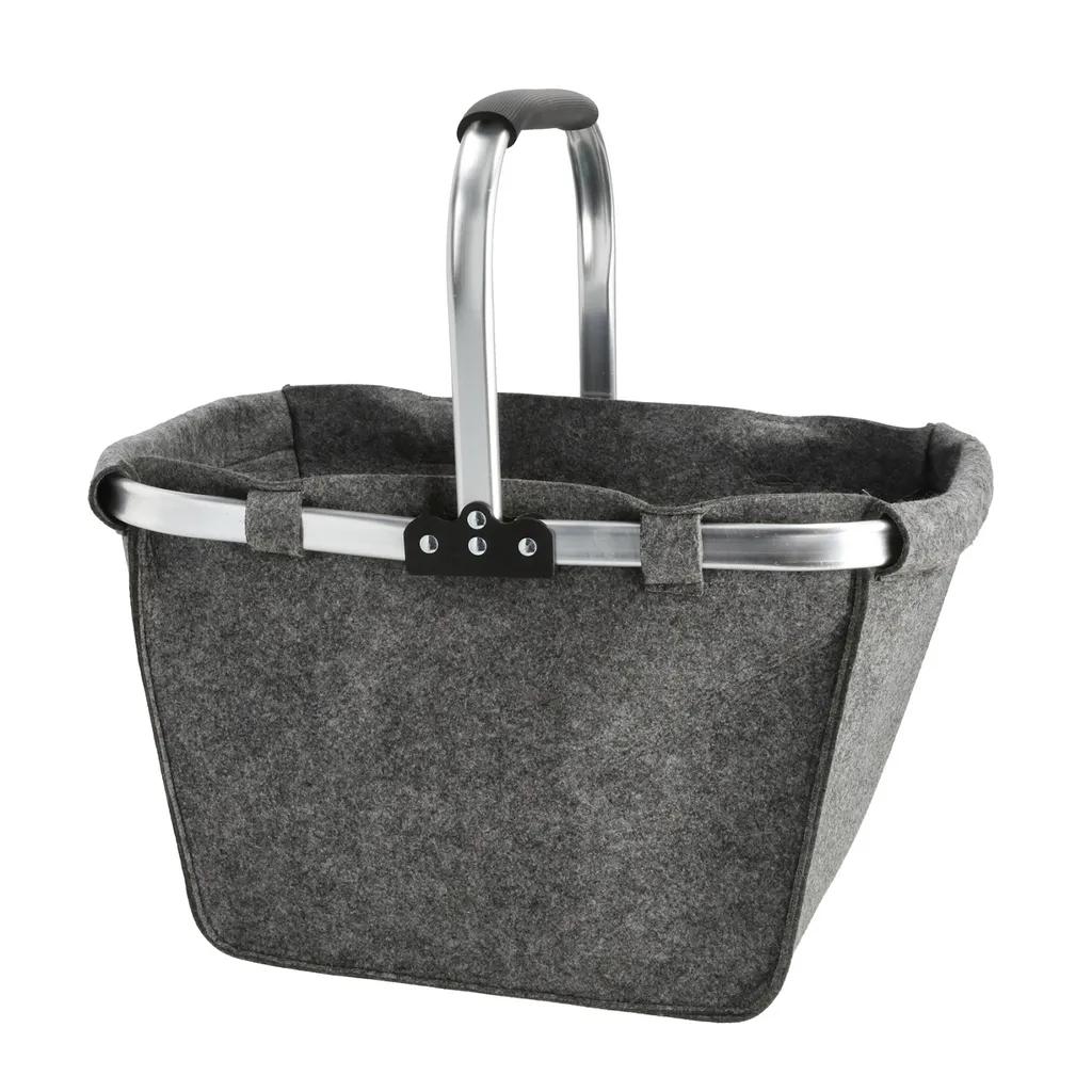 Einkaufskorb Filz Grau 48 X 28 X 29 Cm Platzsparend Faltbarer Filzkorb 1 Einkaufskorb Filz Grau 48 X 28 X 29 Cm Platzsparend Faltbarer Filzkorb