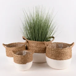 Korb Aus Seegras Zweifarbig Rund Mit Henkeln Natur Weiß Verschiedene Größen, Motiv/Größe:Mittel -Leifheit || Vileda || Wenko Verkaufsgeschäft 7fe6533e18eac2edfacb34ad4e402e84