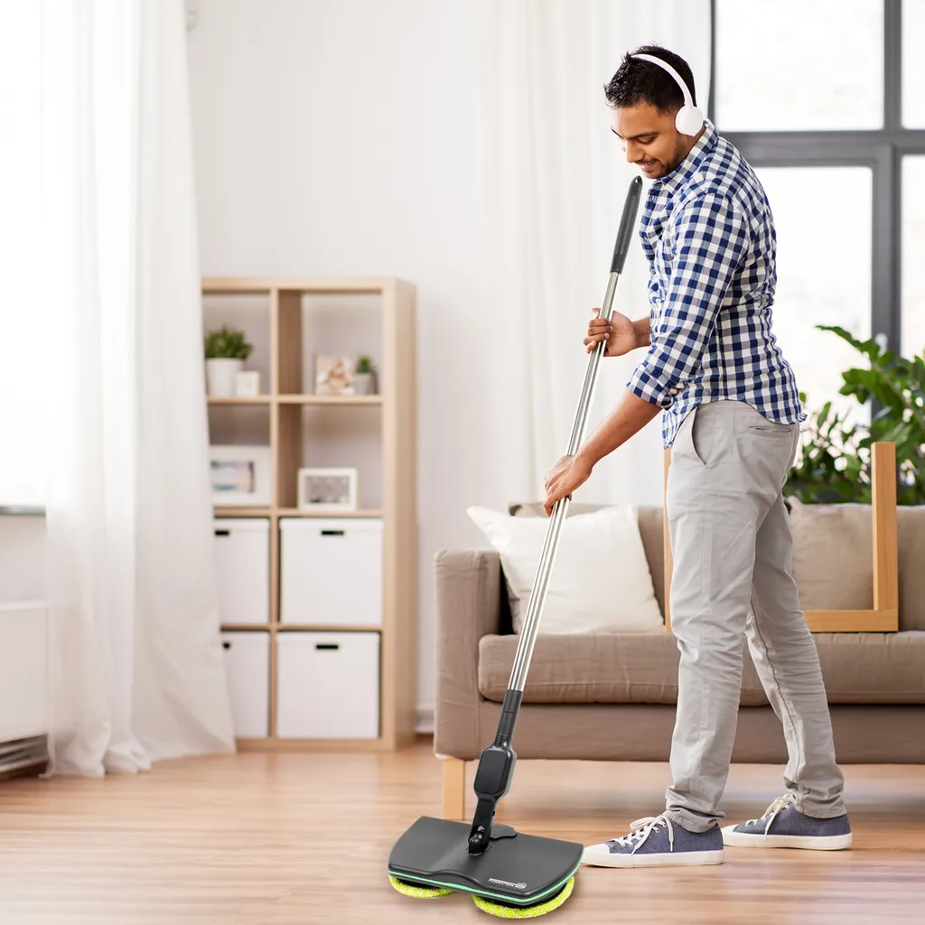 Starlyf® Powertwin Mop - Drahtloser Rotierender Etelektrischer Mop, Elektrischer Akku-Besen - Wischt, Schrubbt & Poliert – Aus Der TV Werbung 8 Starlyf® Powertwin Mop - Drahtloser Rotierender Etelektrischer Mop, Elektrischer Akku-Besen - Wischt, Schrubbt & Poliert – Aus Der TV Werbung – Bild 8