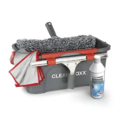 CLEANmaxx Fensterreiniger - 7-tlg. - Grau/rot