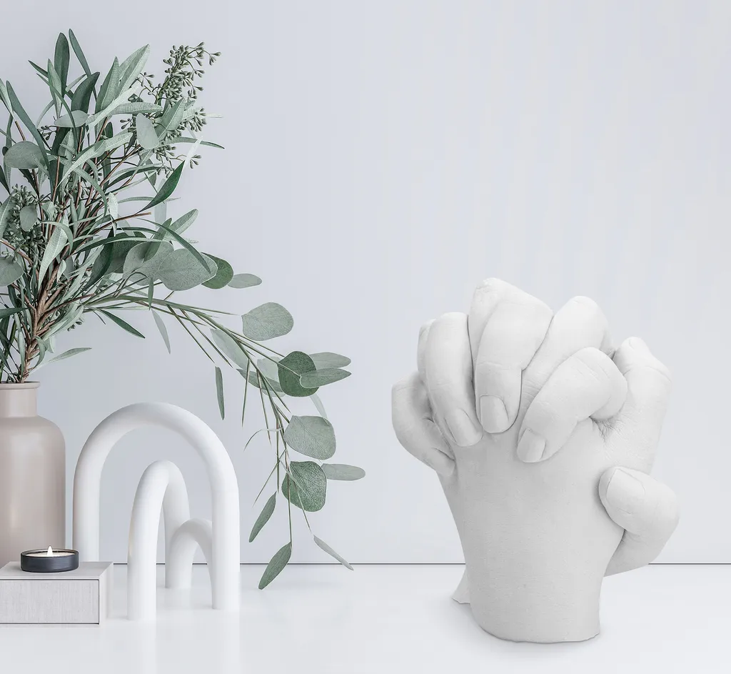 Navaris 3D Abformset Gips Familie Hände - Set Gipsabdruck Abdruck Fuß Hand - Handabdruck Fußabdruck - PH-neutral Hautverträglich 2 Navaris 3D Abformset Gips Familie Hände - Set Gipsabdruck Abdruck Fuß Hand - Handabdruck Fußabdruck - PH-neutral Hautverträglich – Bild 2