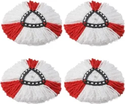 4 Stück Ersatz-Moppköpfe, Mikrofaser-Wischmopp Für Vileda Turbo 2in1 EasyWring Spin Mop, Für O-Zeder 360 Drehbarer Bodenwischer