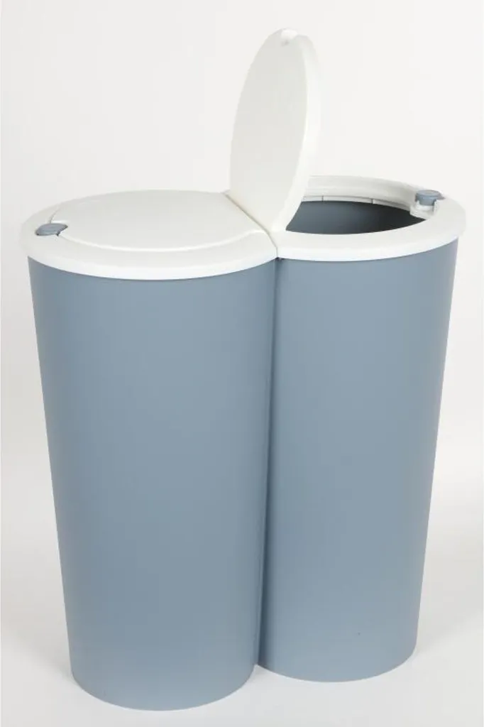 Deuba Mülleimer 50 L Duo 2fach Trennsystem 2x25L Druckknopf-Automatik Küche Abfalleimer Müllbehälter Mülltrennung Büro, Farbe:schwarz - Black - Noir 19 Deuba Mülleimer 50 L Duo 2fach Trennsystem 2x25L Druckknopf-Automatik Küche Abfalleimer Müllbehälter Mülltrennung Büro, Farbe:schwarz - Black - Noir – Bild 19