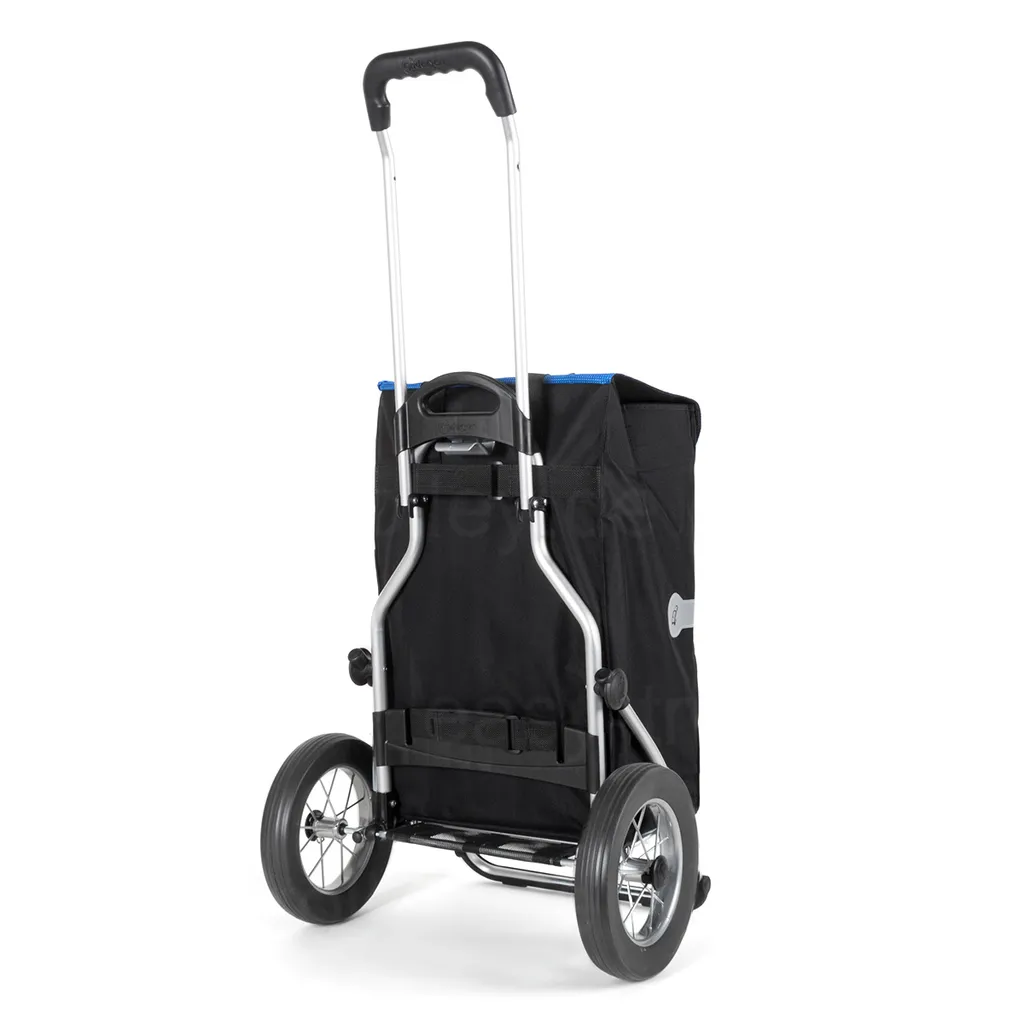 Andersen Einkaufstrolley Royal Mit Metallspeichenrad 25 Cm Und 45 Liter Einkaufstasche Wismar Schwarz/blau Mit Kühlfach, Aluminiumgestell Klappbar 3 Andersen Einkaufstrolley Royal Mit Metallspeichenrad 25 Cm Und 45 Liter Einkaufstasche Wismar Schwarz/blau Mit Kühlfach, Aluminiumgestell Klappbar – Bild 3