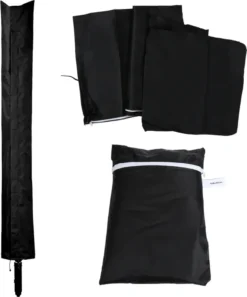 Lospitch Wäschespinne Schutzhülle 168x28cm Wetterfest Wäschespinne 210D Für Wäscheschirm