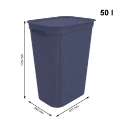 ROTHO Set Wäschesammler 50l BRISEN, Farbe:Iris Dunkelblau Ged. -Leifheit || Vileda || Wenko Verkaufsgeschäft 874255f23acb9f6bccea6300a9434e58