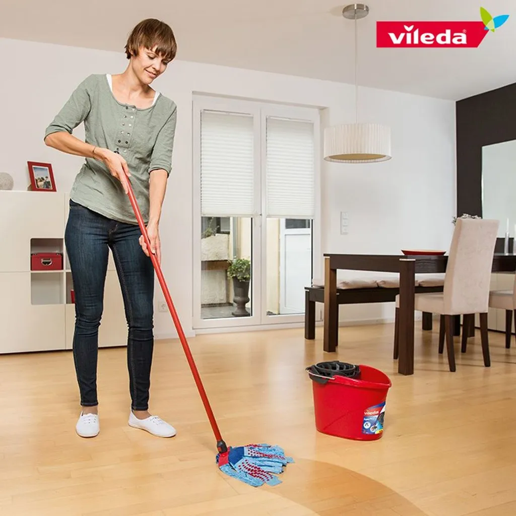 Vileda Mop PutzEimer SuperMocio 3 Action Komplett Set 2 Vileda Mop PutzEimer SuperMocio 3 Action Komplett Set – Bild 2