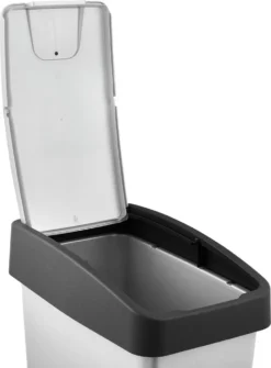 Keeeper Abfalleimer "magne" 25 Liter Silber / Grau -Leifheit || Vileda || Wenko Verkaufsgeschäft 8800a394f08e7408e8fa36fa408615bf