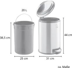 SVITA Treteimer Abfalleimer Mülleimer Edelstahl 20L Silber -Leifheit || Vileda || Wenko Verkaufsgeschäft 89b4c413bb8dbc7cfa4da322a63a3b6c