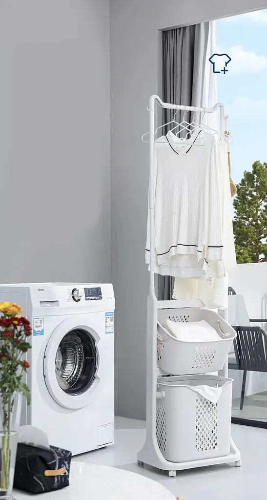 U. Uberlux Wäschekorb 2 Fächer Wäschekorbwagen Wäscheständer Kleiderständer Mehrstöckig Kunststoff Wäschekorb Mit Rollen Laundry Basket Kunststoffkorb Für Wäsche Wäschebox Wäschesammler Aufbewahrung Plastik Weiß 7 U. Uberlux Wäschekorb 2 Fächer Wäschekorbwagen Wäscheständer Kleiderständer Mehrstöckig Kunststoff Wäschekorb Mit Rollen Laundry Basket Kunststoffkorb Für Wäsche Wäschebox Wäschesammler Aufbewahrung Plastik Weiß – Bild 7