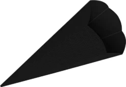 3D Color Schultüten Bastelwellpappe 68CM SCHWARZ - Schultüten Rohling Zum Basteln