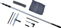 FenWi Teleskop Fensterputzer Profi Set Mit 6m Teleskopstange Gelenk & 35/40cm Kombi Fensterwischer I 600cm Aluminium Teleskopstiel Für Hohe Fenster Und Glasfronten