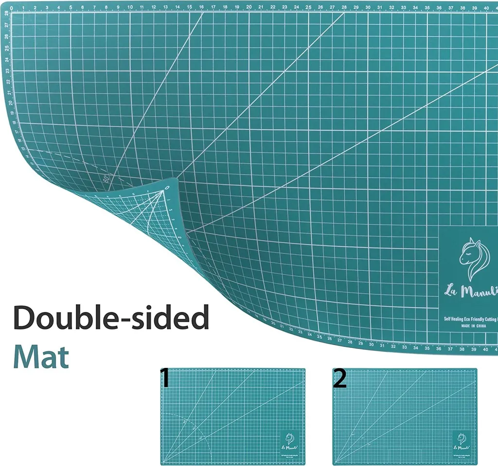 La Manuli Schneidematte Selbstheilend A3 45x30 Cm 5 SCHICHTEN, Beidseitig Nutzbar | Gut Als Schreibtisch Unterlage, Nähen Zubehör, Malunterlage Für Kinder, Basteln, DIY | Self Healing Cutting Mat (A3) 4 La Manuli Schneidematte Selbstheilend A3 45x30 Cm 5 SCHICHTEN, Beidseitig Nutzbar | Gut Als Schreibtisch Unterlage, Nähen Zubehör, Malunterlage Für Kinder, Basteln, DIY | Self Healing Cutting Mat (A3) – Bild 4