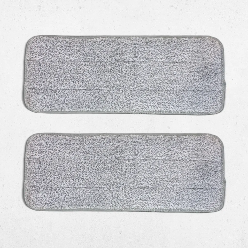 LIVINGTON Touchless Mop Ersatz-Pads, Bodenwischtücher, Mikrofaserpads, Mikrofaser, 2er-Set 1 LIVINGTON Touchless Mop Ersatz-Pads, Bodenwischtücher, Mikrofaserpads, Mikrofaser, 2er-Set