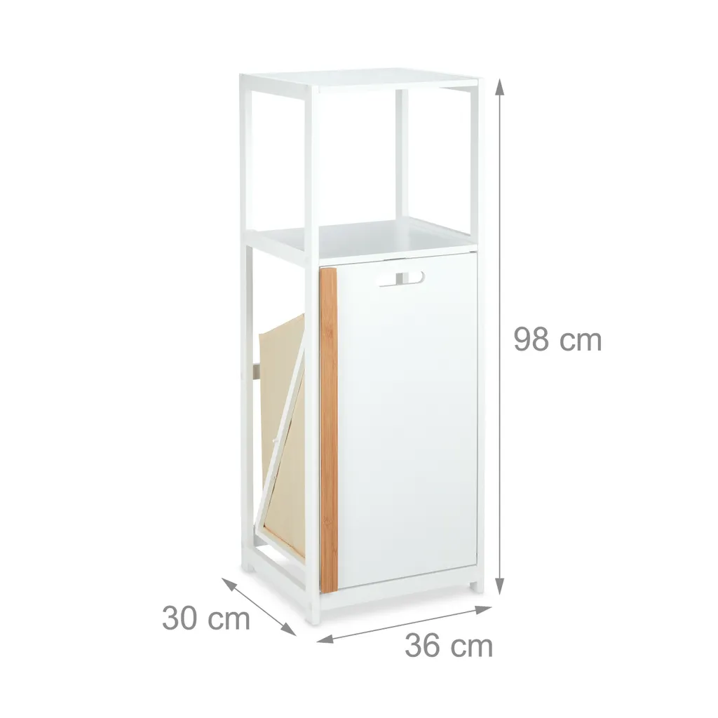 Relaxdays Badregal Mit Wäschekorb 4 Relaxdays Badregal Mit Wäschekorb – Bild 4