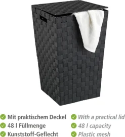 Wenko Wäschetruhe Adria Square Schwarz -Leifheit || Vileda || Wenko Verkaufsgeschäft 8cbb53ae7c93e428c9a42761e02e2361