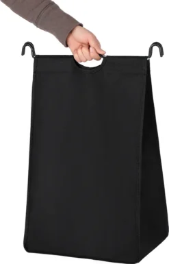 SONGMICS Wäschekorb Mit 3 Abnehmbaren Stofftaschen, 3 X 44 Liter, Wäschesortierer Wäschesammler, Schwarz LSF003B -Leifheit || Vileda || Wenko Verkaufsgeschäft 8d50724df39fc600b4211223a00df129