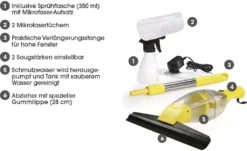 CLEANmaxx Akku-Fensterreiniger 3,7 V In Gelb Mit Verlängerungsstange -Leifheit || Vileda || Wenko Verkaufsgeschäft 8dd5e6c6a609043dd49bfacb6cad876a