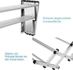 COSTWAY Wäscheständer Zur Wandmontage, Wandtrockner Ausziehbar Aus Edelstahl Mit 8 Stangen, Platzsparender Wandwäschetrockner, Tragkraft 25 Kg, Für Waschküche, Badezimmer -Leifheit || Vileda || Wenko Verkaufsgeschäft 8e8d5e03057558505295385d8657e20a