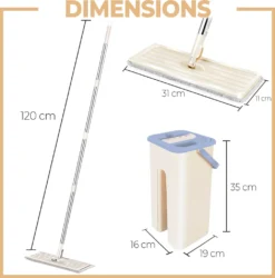 Bodenwischer Set Mit Eimer Und Profi Wischmopp Wischmop Teleskopstiel Flach Mopp Mop Clean Mikrofaser XL Wischbezug Alle Arten Von Böden Retoo -Leifheit || Vileda || Wenko Verkaufsgeschäft 8f1a667c50bdc00a75c5f57134c910ad