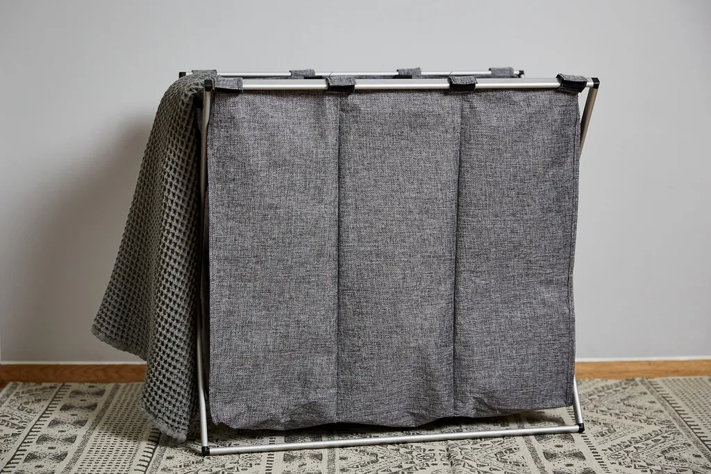 Wenko Wäschesammler Trio Grau Meliert 2 Wenko Wäschesammler Trio Grau Meliert – Bild 2