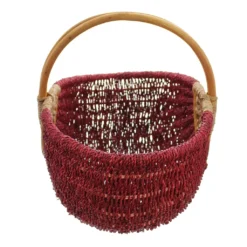 Einkaufskorb 'Rot/Natur' Füllkorb Flechtkorb Natur Bügel Einkauf Flaschen -Leifheit || Vileda || Wenko Verkaufsgeschäft 908b9ed26a656d0f3d2550473d53af4c